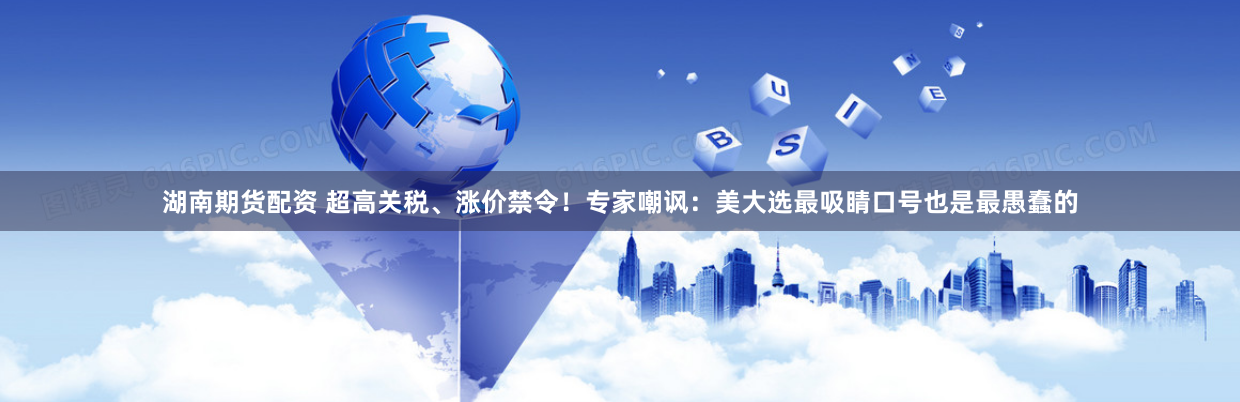 湖南期货配资 超高关税、涨价禁令！专家嘲讽：美大选最吸睛口号也是最愚蠢的
