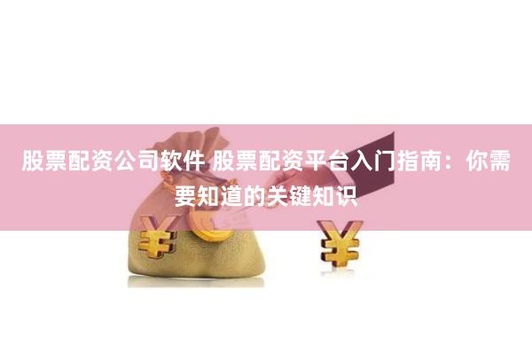 股票配资公司软件 股票配资平台入门指南：你需要知道的关键知识